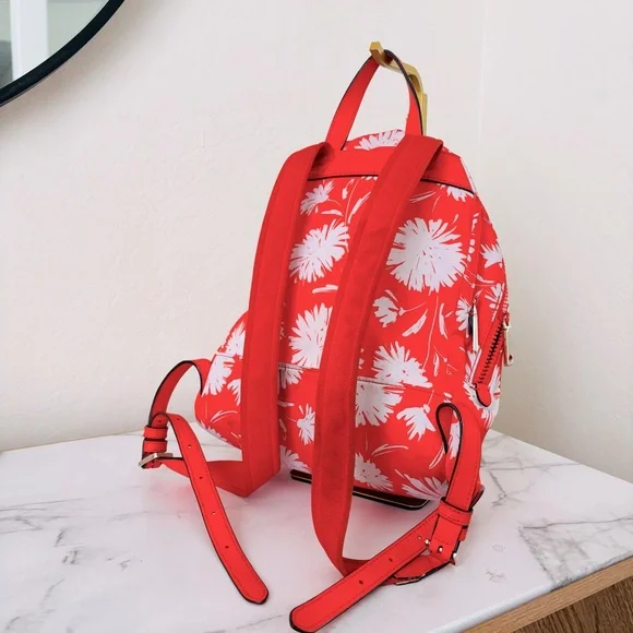Kate Spade Karissa Medium Orange and White Floral Backpack